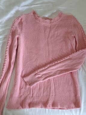 LOFT Light Pink Crewneck Knit Sweater